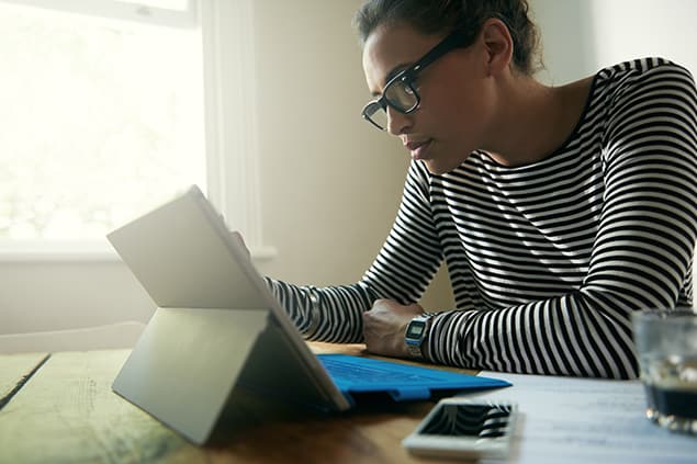 Student at a laptop computer